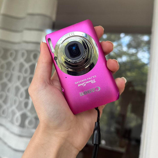 Pink Canon Powershot Elph 100HS Digital Camera